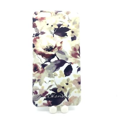 CCKANSCLE Phone Case, Scrub Flowers Phone Case for iPhone 6/6s Plus (Purple)
