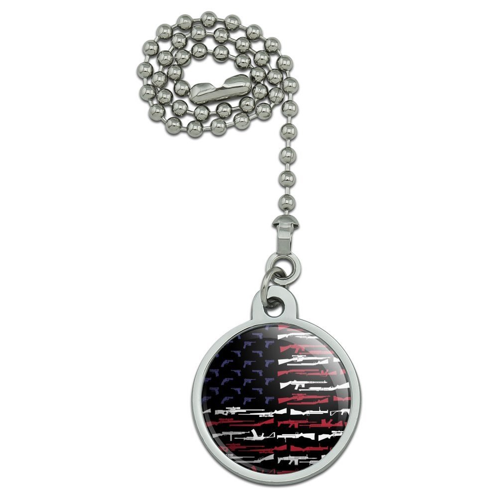 GRAPHICS & MORE American Gun Flag USA Second 2nd Amendment Ceiling Fan and Light Pull Chain