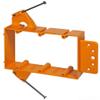 Carlon SC300A Outlet Box Low Voltage Bracket, 3 Gang, 5.81-Inch Length by 5-Inch Width by 1.5-Inch Depth, Orange view 1