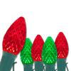 Wintergreen Lighting 50 C7 OptiCore Commercial Red and Green Christmas Lights - Durable Outdoor LED Bulbs for Holiday Displays, Heavy Duty Green Wire (50 ft) view 1