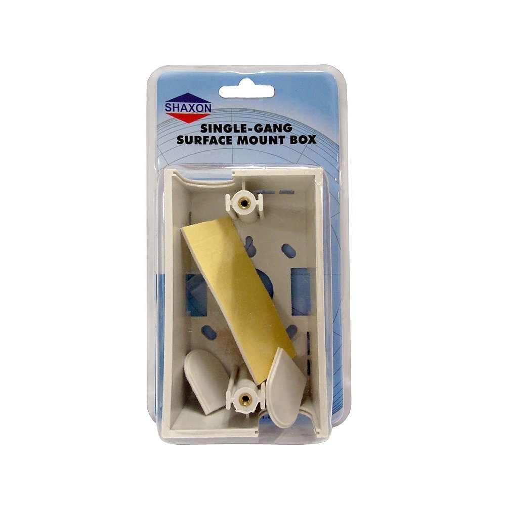 Shaxon 635MBW-B, Single Gang Plate Surface Mounting Box - White