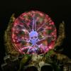 Aibote Magic Skull Head Glass Lightning Plasma Ball Touch Sensitive Night Light Lamp Bedroom Home Parties Decorations Novelty Toy view 3