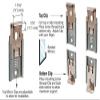 CRL Nickel Plated Adjustable Mirror Clip Set for 1/4" Beveled Mirror by CR Laurence view 2