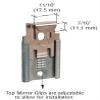 CRL Nickel Plated Adjustable Mirror Clip Set for 1/4" Beveled Mirror by CR Laurence view 3