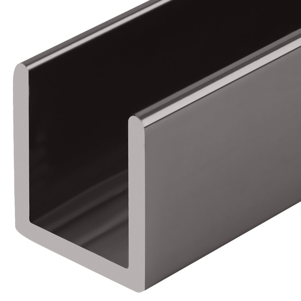CRL SDCD12PN Polished Nickel 1/2" Fixed Panel Shower Door Deep U-Channel - 95"