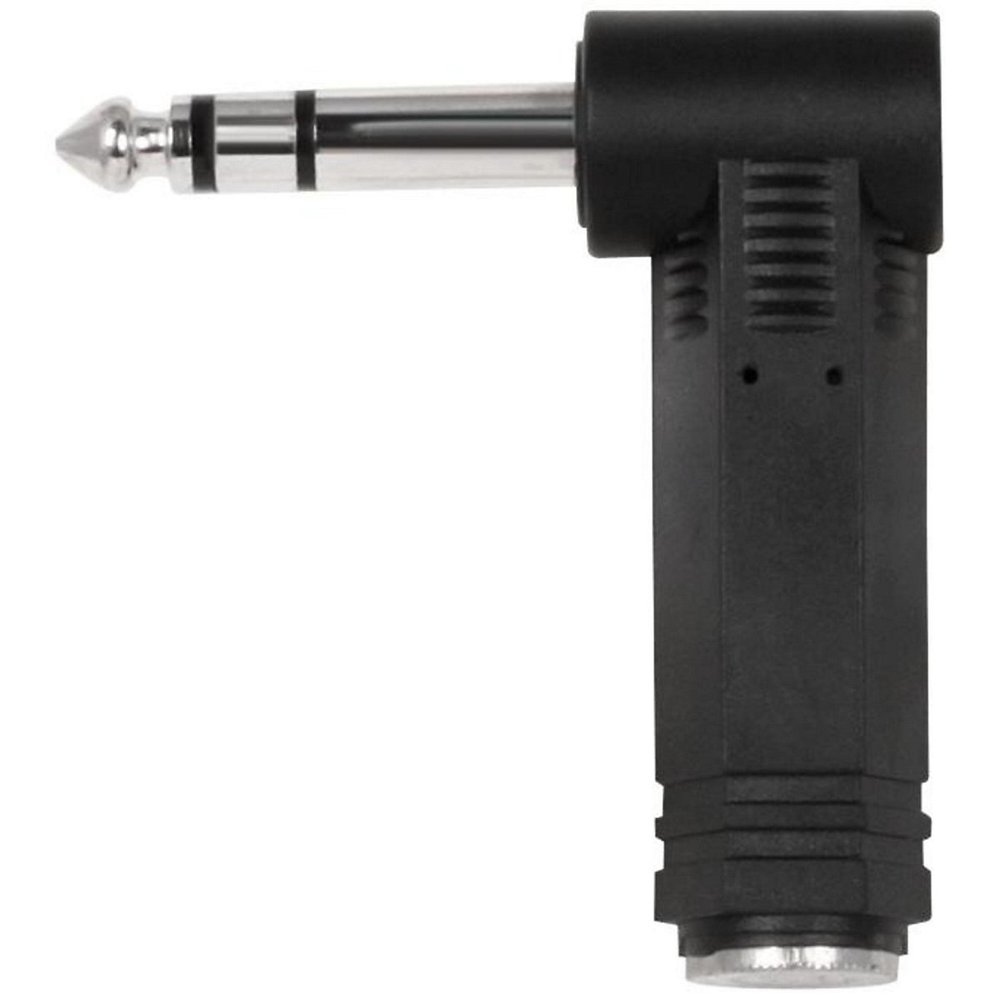 Philmore 1/4" 6.35mm Right Angle Stereo Male Plug to 1/4" 6.35mm Stereo Female Jack Audio Adapter