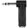 Philmore 1/4" 6.35mm Right Angle Stereo Male Plug to 1/4" 6.35mm Stereo Female Jack Audio Adapter view 1