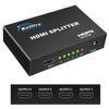 KELIIYO HDMI Splitter 1 in 4 Out V1.4b Powered HDMI Video Splitter with AC Adaptor Duplicate/Mirror Screen Monitor Supports Ultra HD 1080P 2K x4K@30Hz and 3D Resolutions (1 Input to 4 Outputs) view 1