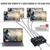 KELIIYO HDMI Splitter 1 in 4 Out V1.4b Powered HDMI Video Splitter with AC Adaptor Duplicate/Mirror Screen Monitor Supports Ultra HD 1080P 2K x4K@30Hz and 3D Resolutions (1 Input to 4 Outputs) view 2