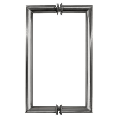 CR Laurence CRL RM8X8CH 8" Polished Chrome RM Series Flat Outside Surface/Round Tubing Inside Back-to-Back Pull Handle