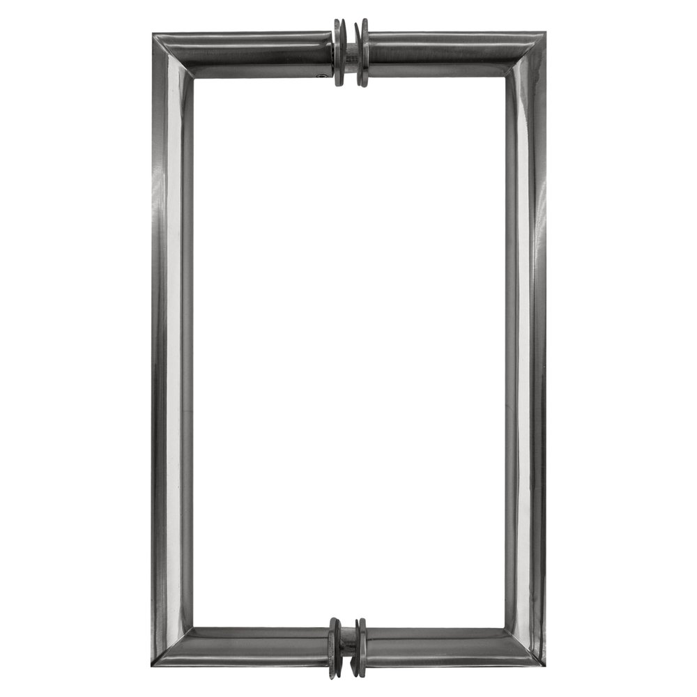 CR Laurence CRL RM8X8CH 8" Polished Chrome RM Series Flat Outside Surface/Round Tubing Inside Back-to-Back Pull Handle