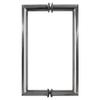 CR Laurence CRL RM8X8CH 8" Polished Chrome RM Series Flat Outside Surface/Round Tubing Inside Back-to-Back Pull Handle view 1