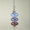 Triple Beauty Pearls in Light Blue, Periwinkle and Burgundy Wine Ceiling Fan Pull Chain view 2