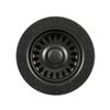 Houzer 190-9268 - 3-1/2 Inch Granite Black Kitchen Sink Basket Strainer, Durable Food Catcher Stopper for Metal Kitchen Sink, Ideal for Filtering Waste and Preventing Clogs view 2
