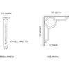 Ekena Millwork BKTM01X10X12SMA 1 2" W x 10" D x 12" H Maria Wrought Iron Bracket (Single Center Brace) view 2