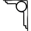 Ekena Millwork BKTM01X10X12SMA 1 2" W x 10" D x 12" H Maria Wrought Iron Bracket (Single Center Brace) view 4