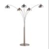 Artiva USA LED9656FSN 86" 5-Arched Floor Lamp with Dimmer, 5000 Lumens Brushed Nickel view 1