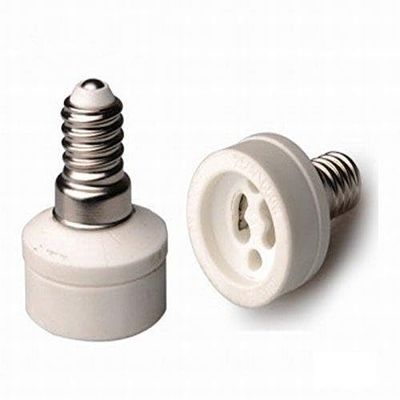E-Simpo 15-Pack E14 to Gu10 Adapter, Gu10 lamp Socket to E14 lamp Base Converter, Ceramic Material, CE Rohs