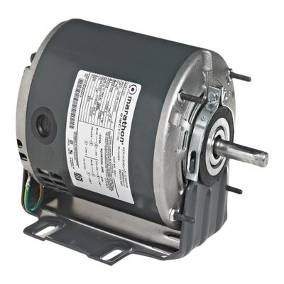 Marathon 4355 48 Frame Open Drip Proof 5KH39QN5525 Belt Drive Motor, 1/4 hp, 1725 RPM, 115 VAC, 1 Split Phase, 1 Speed, Sleeve Bearing, Resilient Ring Mount