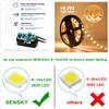 Sensky 19.7ft/6m Motion Activated LED Strip Light Kit Flexible LED Strip Motion Sensor for Bedroom, Gun Safe, Under Cabinet, Under Bed, Pantry, Kitchen, Stairway, Closet(Warm White,Upgraded Version) view 2
