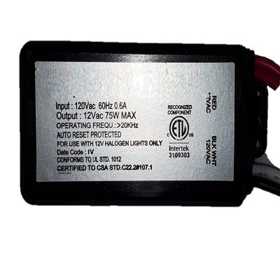 Ironsmith Lighting Products 75 Watt Potted Halogen Lamp Transformer - 20W to 75 Watt Max Output, Halogen, Xenon, Krypton Type Light Bulbs Support - Not for LED Light