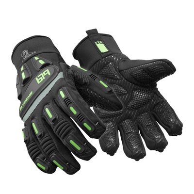 RefrigiWear Insulated Extreme Freezer Gloves -30F Men's Winter Work Gloves - Silicone Grip & Kevlar Thumb - Black - X-Large