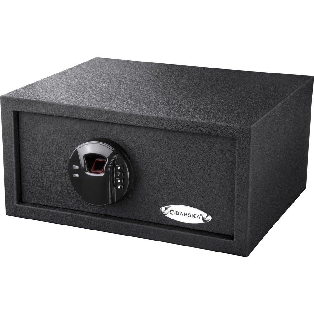 Barska HQ100 Biometric and Keypad Safe Dual Access Fingerprint Security Safe with Digital PIN, Solid Steel Construction, Concealed Hinges, 2 Locking Bolts Home or Office Use