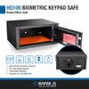 Barska HQ100 Biometric and Keypad Safe Dual Access Fingerprint Security Safe with Digital PIN, Solid Steel Construction, Concealed Hinges, 2 Locking Bolts Home or Office Use view 2