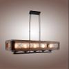 Decomust Cesto Collection Oak Wood Aged Metal Chandelier, Brown view 1
