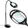 Brightech LightView Pro Magnifying Floor Lamp - Hands Free Magnifier with Bright LED Light for Reading - Work light With Flexible Gooseneck - Standing Mag Lamp view 1