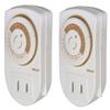 Woods 50006WD Indoor 24-Hour Mechanical Outlet Timer; 30 Minute Intervals;2-Pack;White view 1