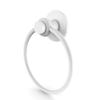 Allied Brass 916T-WHM Mercury Collection Towel Ring with Twist Accent, Matte White view 1