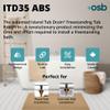 OS&B ITD35 - Two Piece ABS Pipe Freestanding Tub Drain Kit & Rough-In - Easy Installation, Asymmetrical Deck Plate, Water, Air, & Smoke Testable - Designed for 8"/10" Joist Spaces & Tight Bathrooms view 3