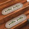 BLACK FOREST DECOR Rainbow Trout Braided Jute Stair Tread 27" Wx8 1/4" L view 1