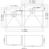 Daweier ESQ310809L Square Sink Double Bowls with Small Bowl on Left, 18 Gauge view 2