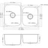 Daweier ES301816R Sink Double Bowls with Small Bowl on Right, 18 Gauge view 2