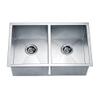 Daweier ESQ270909 Square Sink Equal Double Bowls, 18 Gauge view 1