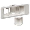 Arlington TVB713 3-Gang Angled TV Box Recessed Outlet Wall Plate Kit, White, 1-Pack view 1