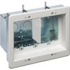 Arlington TVBS507 3-Gang Steel TV Box Recessed Outlet Wall Plate Kit, White, 1-Pack view 1