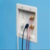 Arlington TVBS507 3-Gang Steel TV Box Recessed Outlet Wall Plate Kit, White, 1-Pack view 3