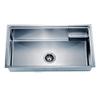 Dawn SRU311710 Undermount Small Corner Radius Single Bowl Sink with Basket, Polished Satin view 1