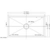 Dawn SRU311710 Undermount Small Corner Radius Single Bowl Sink with Basket, Polished Satin view 2
