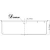 Dawn SRU311710 Undermount Small Corner Radius Single Bowl Sink with Basket, Polished Satin view 3