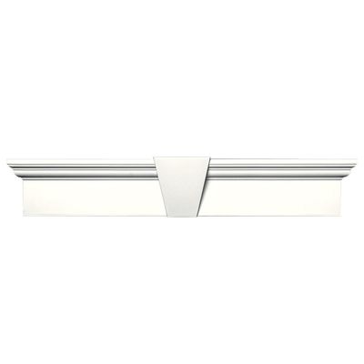 Builders Edge 060010633123 33 5/8" x 6" Flat Panel Window Header 123, White