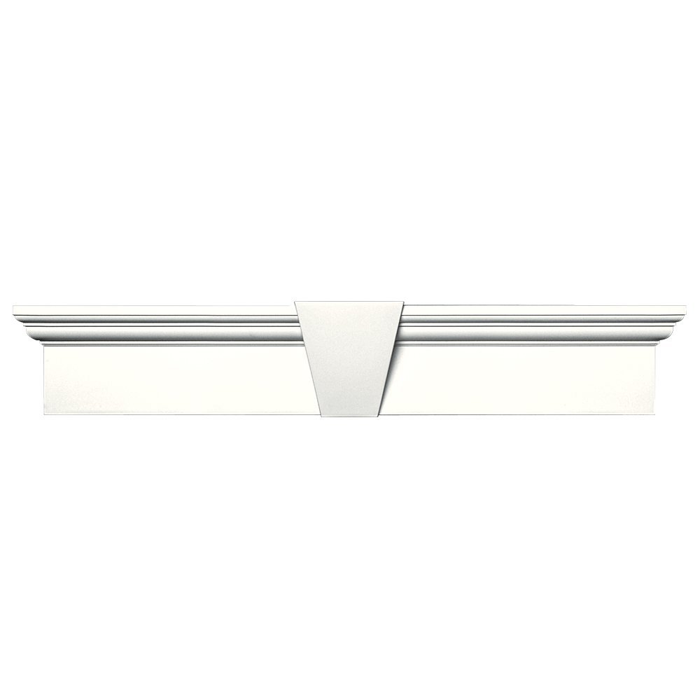 Builders Edge 060010633123 33 5/8" x 6" Flat Panel Window Header 123, White