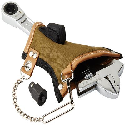 Proferred T10001 Mining Adjustable Wrench with Hammer, Chrome Finish, 12"