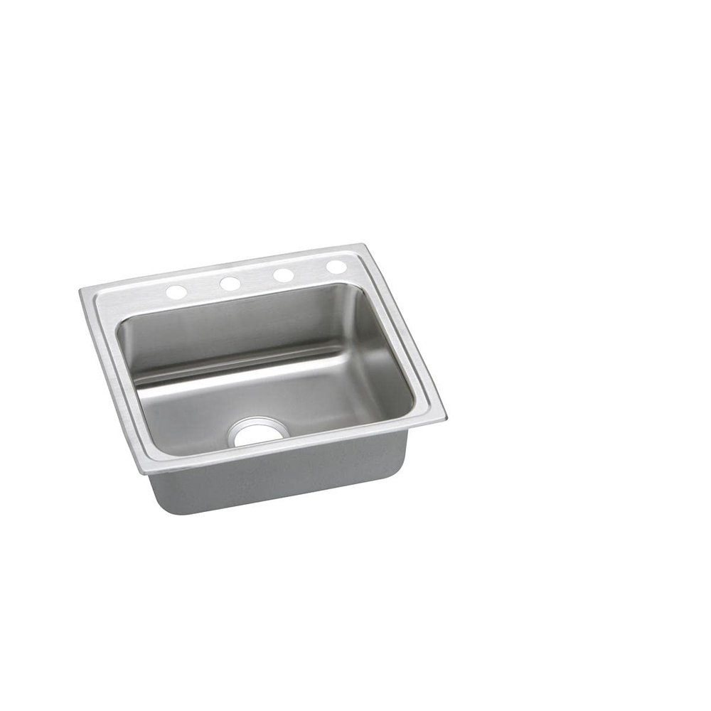 Elkay Lustertone LRADQ2521653 Single Bowl Top Mount Stainless Steel ADA Sink