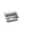 Elkay Lustertone LRADQ2521653 Single Bowl Top Mount Stainless Steel ADA Sink view 1