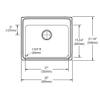 Elkay Lustertone LRADQ2521653 Single Bowl Top Mount Stainless Steel ADA Sink view 2