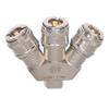 SixTools 1/4" 3Way Air coupler Manifold Connector view 1